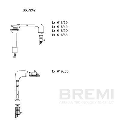 BREMI Gyújtókábel készlet 600/242_BRE