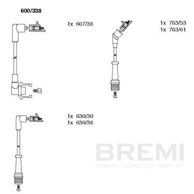 BREMI Gyújtókábel készlet 600/338_BRE