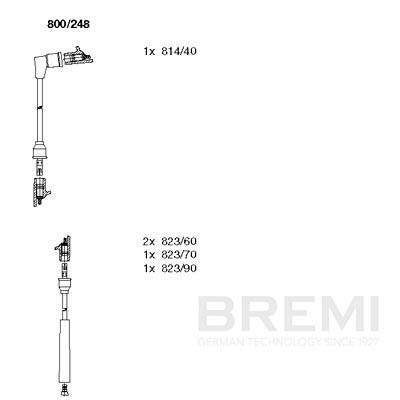 BREMI Gyújtókábel készlet 800/248_BRE