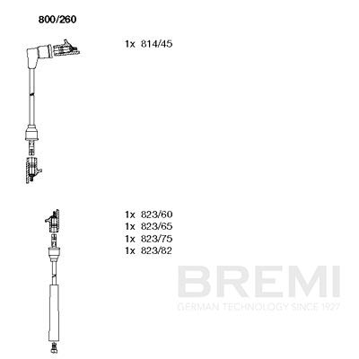 BREMI Gyújtókábel készlet 800/260_BRE