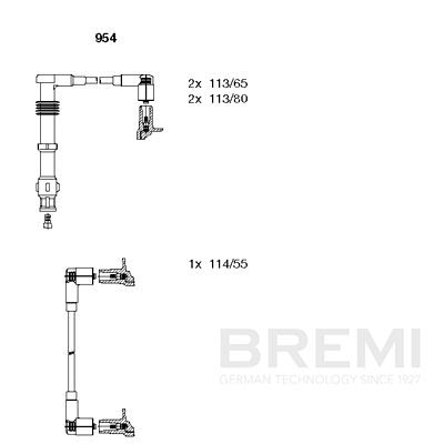 BREMI Gyújtókábel készlet 954_BRE