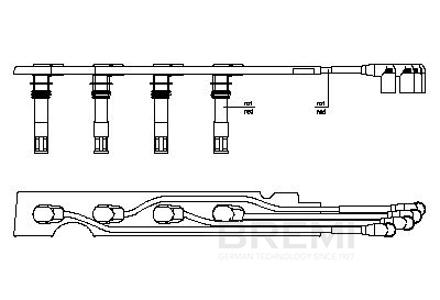 BREMI Gyújtókábel készlet 968E100_BRE