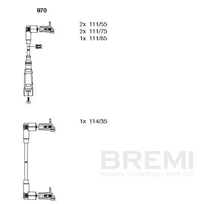 BREMI Gyújtókábel készlet 970_BRE