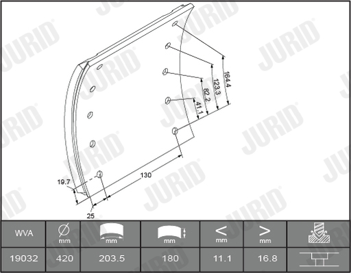 JURID Fékpofa 1903204040_JURID