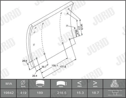 JURID Fékpofa 1936901230_JURID