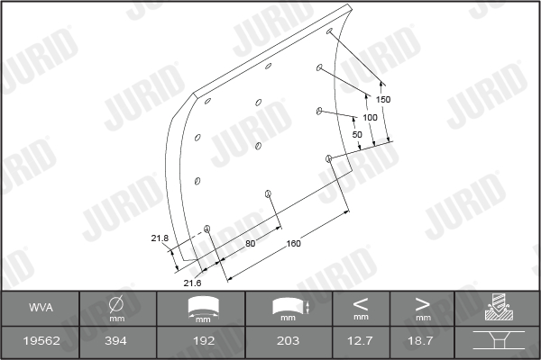 JURID Fékpofa 1956201230_JURID