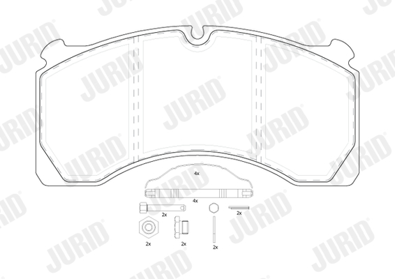 JURID Hátsó fékbetét 2912409560_JURID