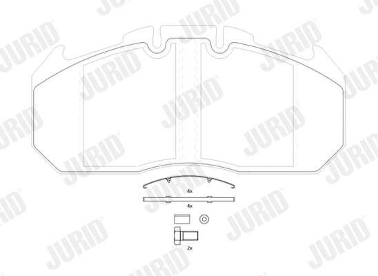 JURID Hátsó fékbetét 2913109560_JURID