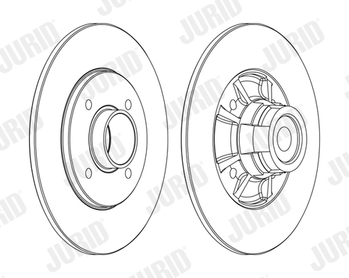 JURID Hátsó féktárcsa 562367JC_JURID
