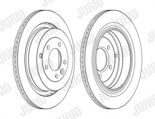 JURID Hátsó féktárcsa 562657JC_JURID