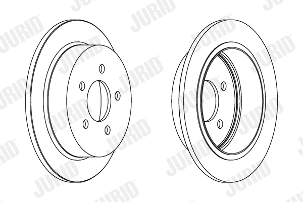 JURID Hátsó féktárcsa 562880JC_JURID