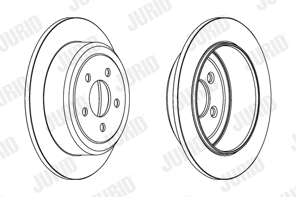 JURID Hátsó féktárcsa 562917JC_JURID