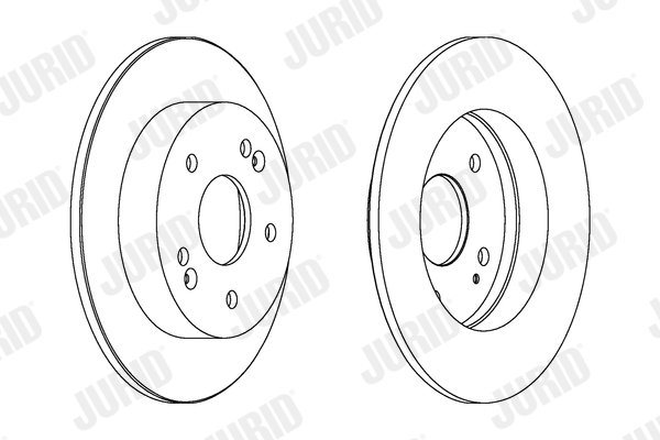 JURID Hátsó féktárcsa 563071JC_JURID