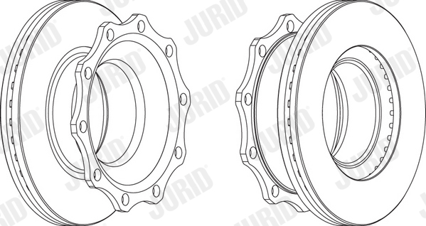 JURID Hátsó féktárcsa 569000J_JURID