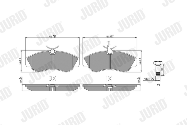 JURID Első fékbetét 573061J_JURID