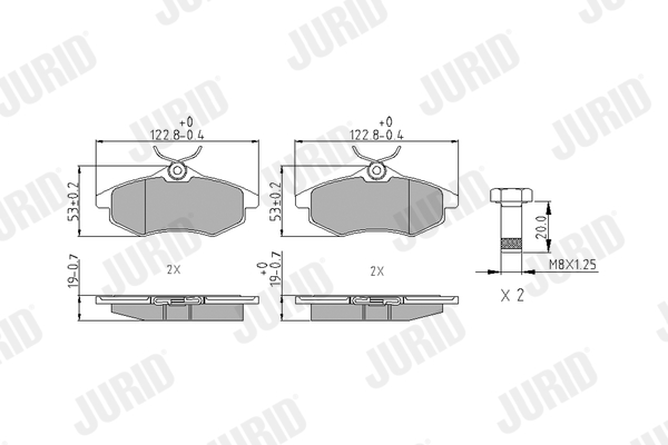 JURID Első fékbetét 573083J_JURID