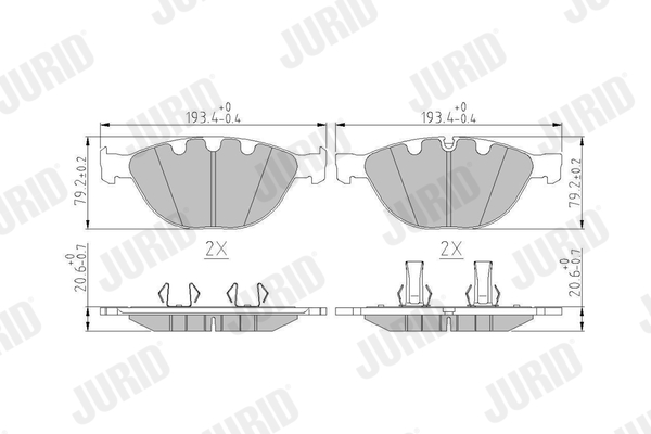 JURID Első fékbetét 573150J_JURID