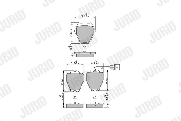 JURID Első fékbetét 573208J_JURID