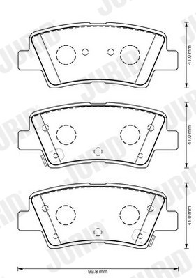 JURID Hátsó fékbetét 573369JC_JURID