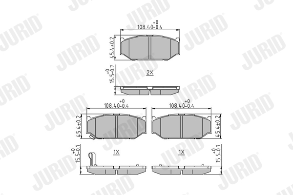 JURID Első fékbetét 573417J_JURID