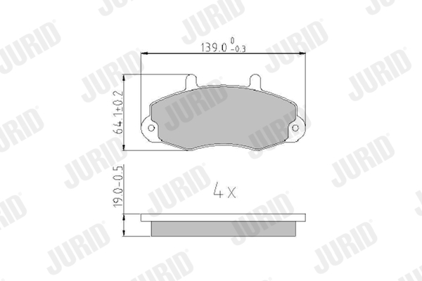 JURID Fékbetét, mind 573950J_JURID