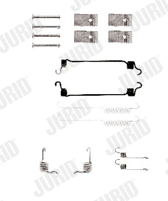 JURID Tartozékkészlet, fékpofa 771096J_JURID