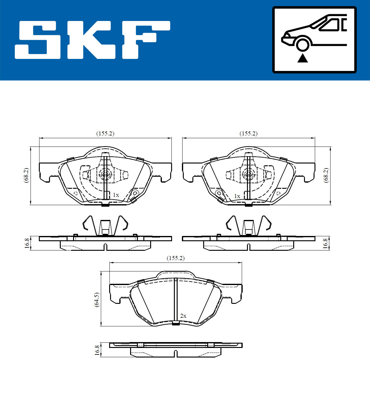 SKF Fékbetét, mind VKBP80518A_SKF