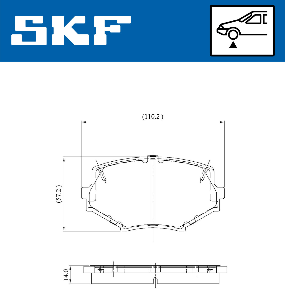 SKF Fékbetét, mind VKBP80564A_SKF