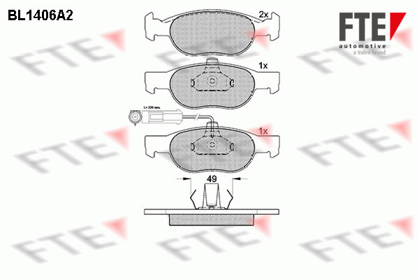 FTE Fékbetét, mind 9010180_FTE