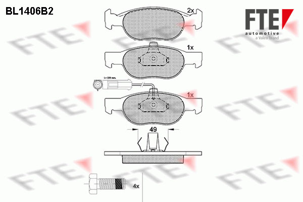 FTE Fékbetét, mind 9010181_FTE