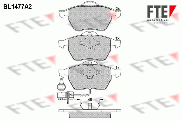 FTE Fékbetét, mind 9010208_FTE