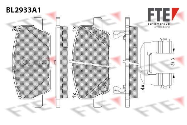 FTE Első fékbetét 9011177_FTE