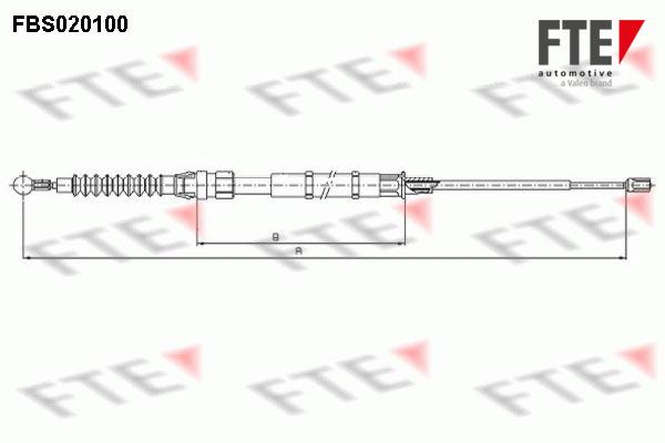 FTE Kézifék bowden 9250004_FTE