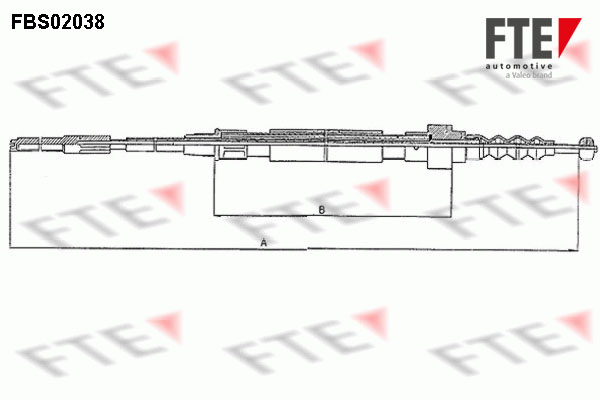 FTE Kézifék bowden FBS02038_FTE