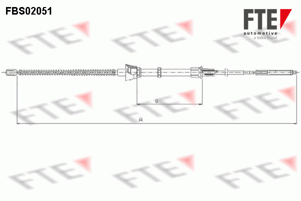 FTE Kézifék bowden 9250054_FTE