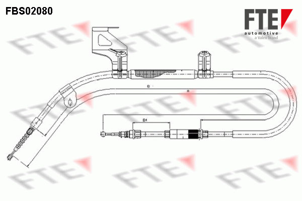 FTE Kézifék bowden FBS02080_FTE