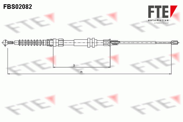 FTE Kézifék bowden 9250082_FTE