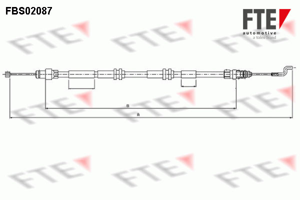 FTE Kézifék bowden FBS02087_FTE