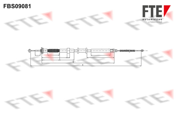 FTE Kézifék bowden 9250301_FTE