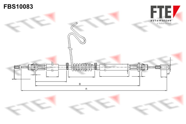 FTE Kézifék bowden 9250374_FTE