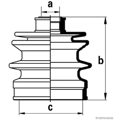 HERTH+BUSS JAKOPARTS Féltengely gumiharang készlet J2863003_HTB