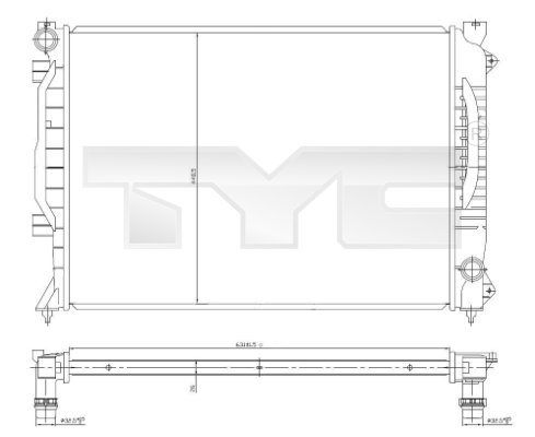 TYC Vízhűtő 702-0017_TYC