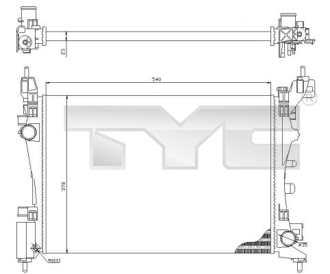 TYC Vízhűtő 709-0018_TYC