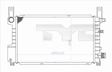 TYC Vízhűtő 710-0049_TYC