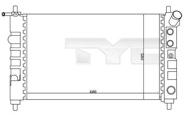 TYC Vízhűtő 725-0005_TYC