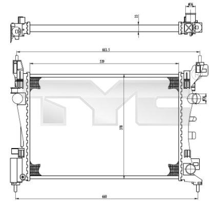 TYC Vízhűtő 725-0035_TYC