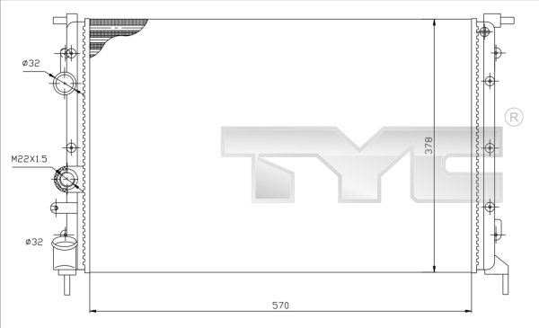 TYC Vízhűtő 728-0027_TYC