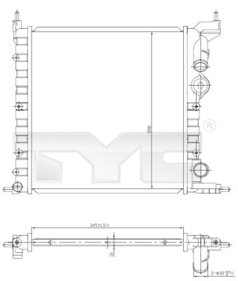 TYC Vízhűtő 728-0030_TYC