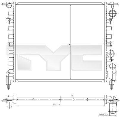 TYC Vízhűtő 728-0031_TYC