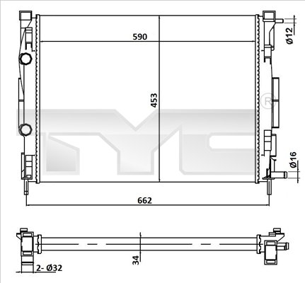 TYC Vízhűtő 728-0054_TYC